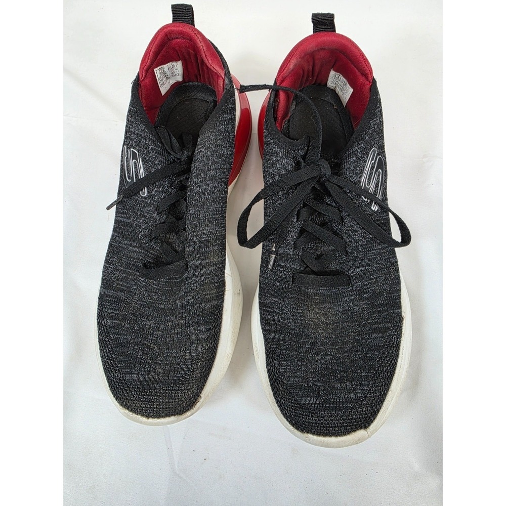 Skechers Skech-Air Mens Black Red Knit Athletic Walking Shoes 232560 Size 10